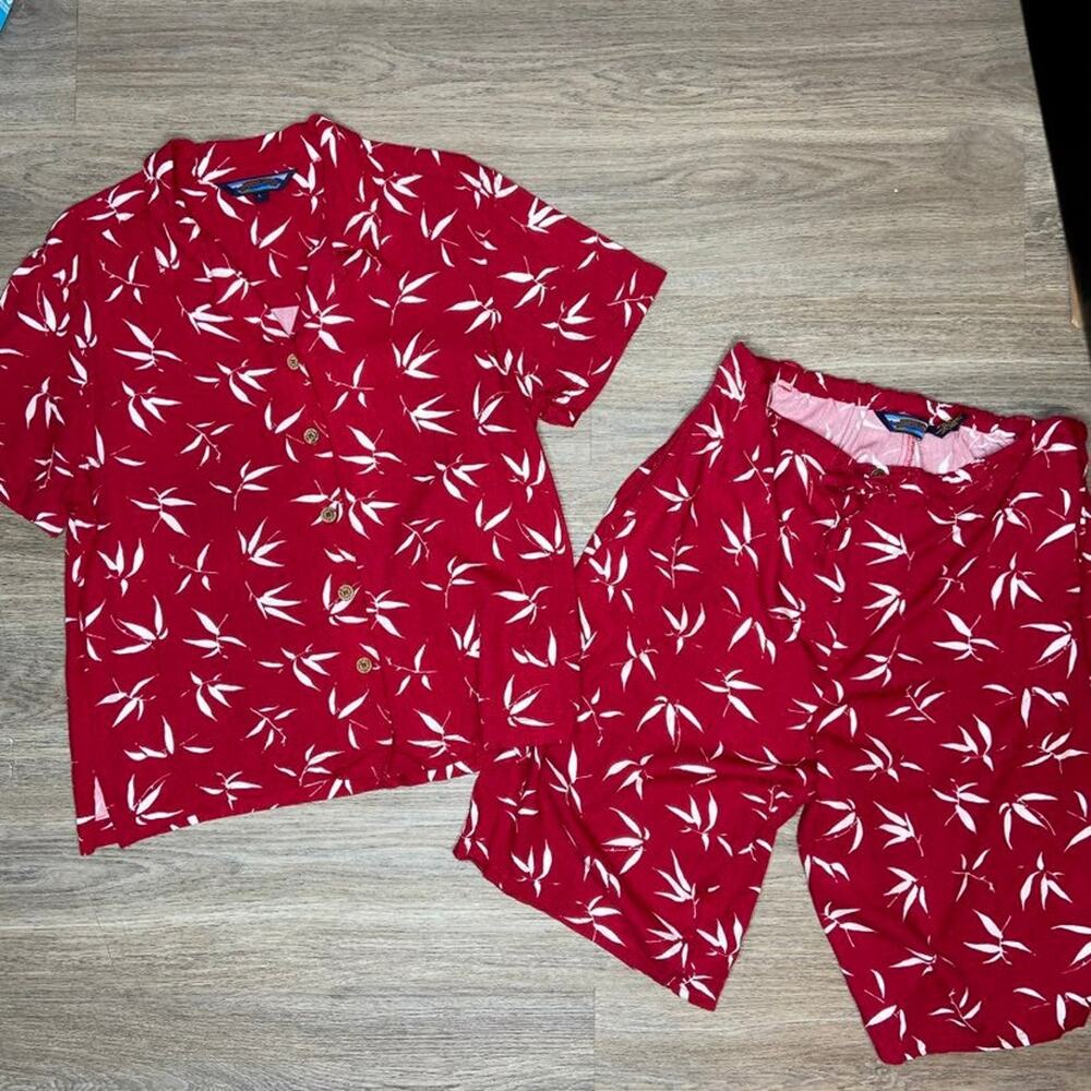 Vintage Shaver Lake Red Summer Outfit (L)